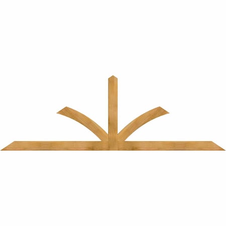 Ekena Millwork Richland Rough Sawn Timber Gable Bracket, Western Red Cedar, 96"W x 32"H x 2"D x 4"F, 8/12 Pitch GBW096X32X0204RIC00RWR